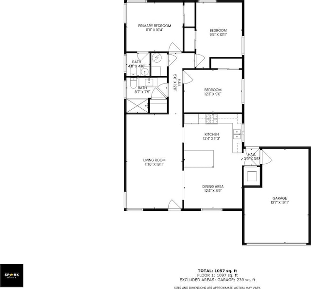 403 Wilshire St, Park Forest, IL 60466 - view of property floor plan