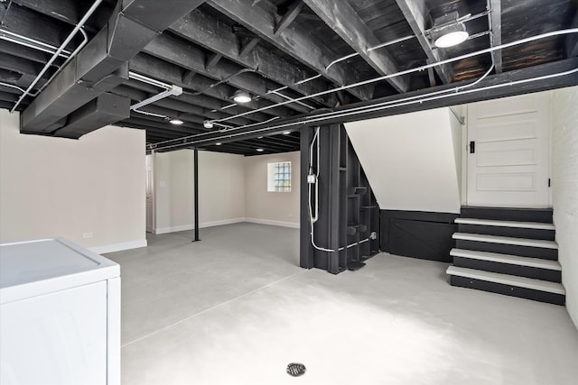 2445 Highland Ave, Berwyn, IL 60402 - basement featuring washer / clothes dryer and stairs
