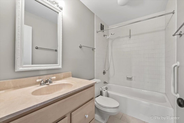 2000 Saint Regis Dr Unit 1D, Lombard, IL 60148 - bathroom with vanity, shower / washtub combination, and tile patterned floors