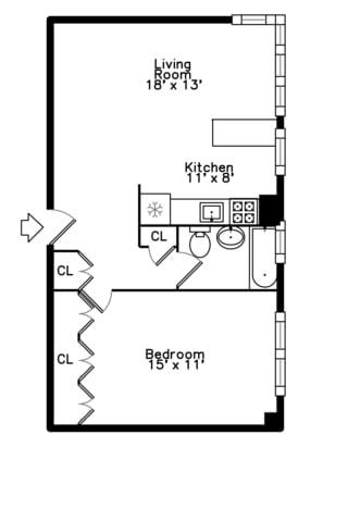 4950 N Marine Dr Unit 1105, Chicago, IL 60640 - view of room layout