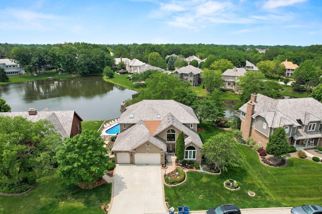 1542 Woodcreek Trl, Bartlett, IL 60103 - aerial view of property and surrounding area with a nearby body of water