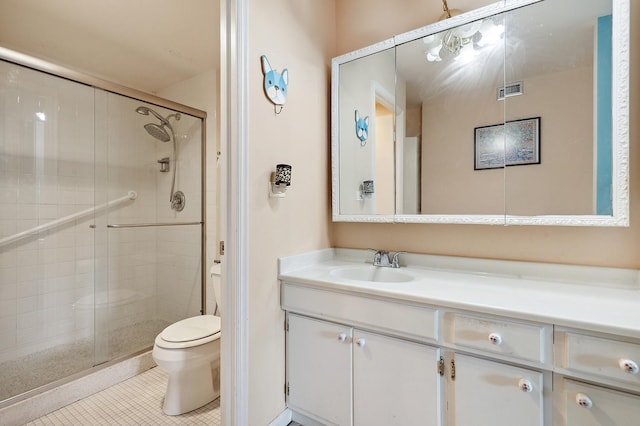 1105 N Mill St Unit 215, Naperville, IL 60563 - full bath featuring vanity, a stall shower, and tile patterned floors