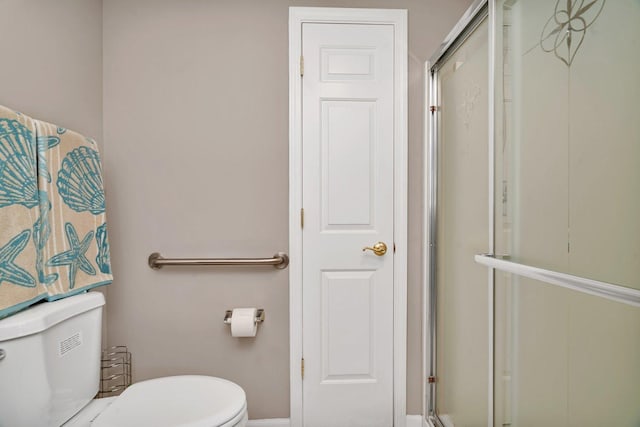 6743 S Pointe Dr Unit 1C, Tinley Park, IL 60477 - bathroom with toilet and a shower with door