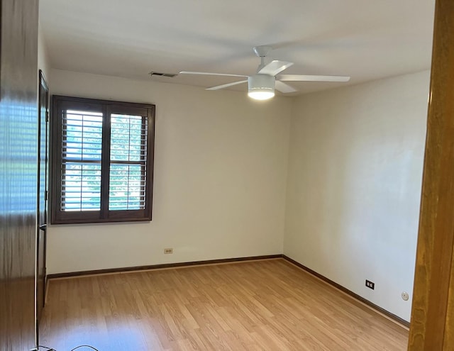 3485 Ronald Rd, Crete, IL 60417 - empty room with ceiling fan and light wood finished floors