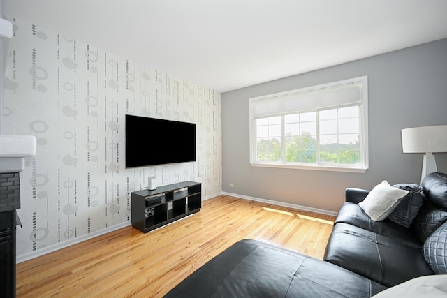 2208 W Concord Ln, Addison, IL 60101 - living room with baseboards and wood finished floors