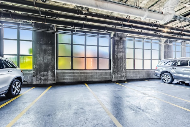 1525 S Sangamon St Unit 609, Chicago, IL 60608 - parking deck featuring concrete block wall