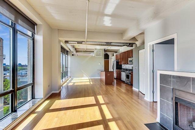 1525 S Sangamon St Unit 609, Chicago, IL 60608 - hall with light wood-style flooring