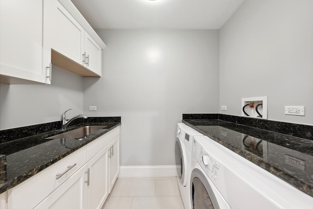 1430 W Diversey Pkwy Unit 1, Chicago, IL 60614 - washroom with cabinet space, light tile patterned flooring, and independent washer and dryer