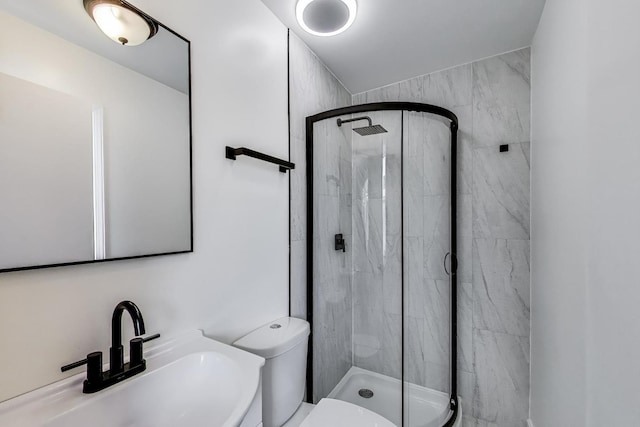 8433 W Betty Ter W, Niles, IL 60714 - bathroom with toilet and a marble finish shower