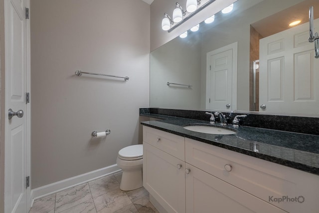 3454 N Ashland Ave Unit 4S, Chicago, IL 60657 - bathroom with marble look tile flooring and vanity