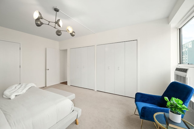 3180 N Lake Shore Dr Unit 8A, Chicago, IL 60657 - bedroom with multiple closets and light carpet