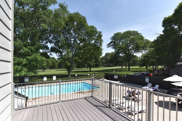 1400 N Elmhurst Rd Unit 310, Mount Prospect, IL 60056 - community pool featuring view of scattered trees and a patio area