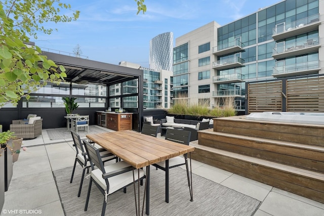 128 S Green St Unit 5Ab, Chicago, IL 60607 - view of patio with an outdoor living space