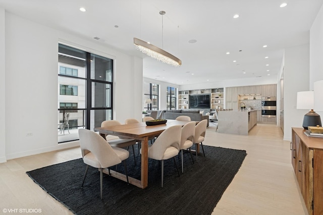 128 S Green St Unit 5Ab, Chicago, IL 60607 - dining room with recessed lighting and light wood-type flooring
