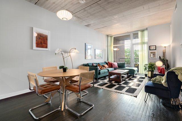 5430 N Sheridan Rd Unit 403, Chicago, IL 60640 - dining room with floor to ceiling windows and wood finished floors