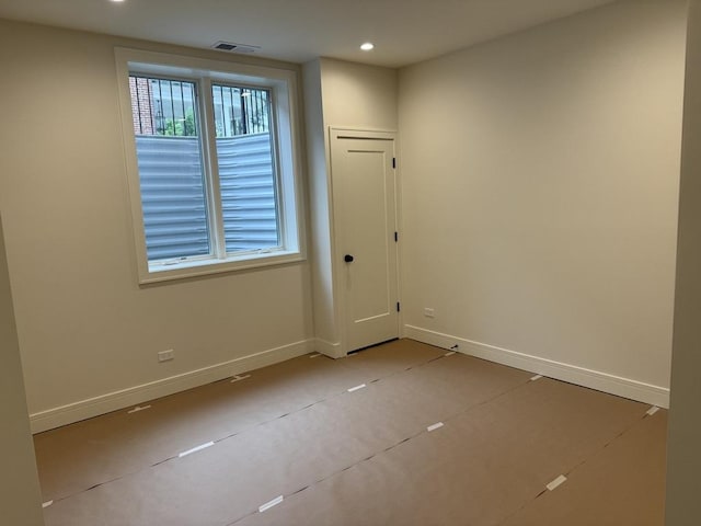 1437 Ashland Ave, River Forest, IL 60305 - spare room featuring baseboards and recessed lighting