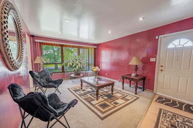 1330 E 146th St, Dolton, IL 60419 - living room featuring carpet and recessed lighting