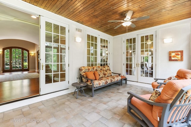 1310 Gavin Ct, Lake Forest, IL 60045 - sunroom / solarium with french doors and arched walkways