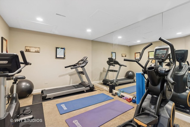 1310 Gavin Ct, Lake Forest, IL 60045 - exercise area with baseboards and recessed lighting