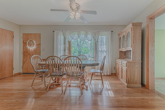 716 Kirkwood Ave, Winthrop Harbor, IL 60096 - dining space featuring light wood-style floors and ceiling fan