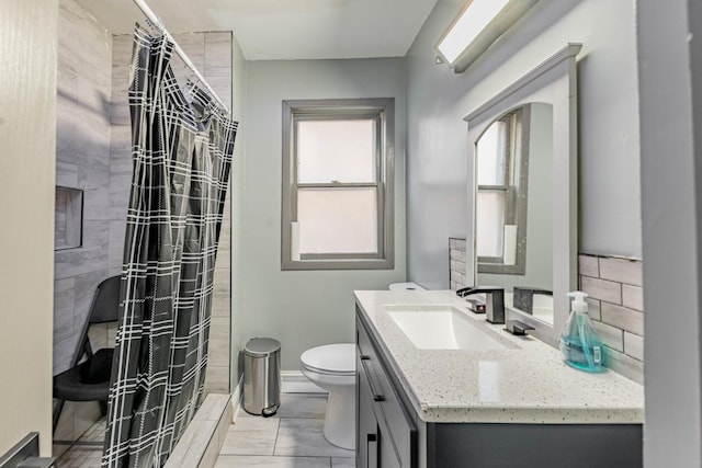 4636 S Keating Ave, Chicago, IL 60632 - full bathroom with vanity and a shower with curtain