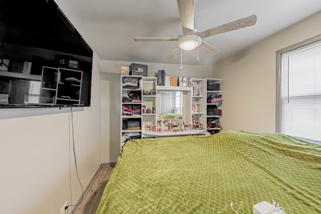 4636 S Keating Ave, Chicago, IL 60632 - bedroom featuring wood finished floors and a ceiling fan