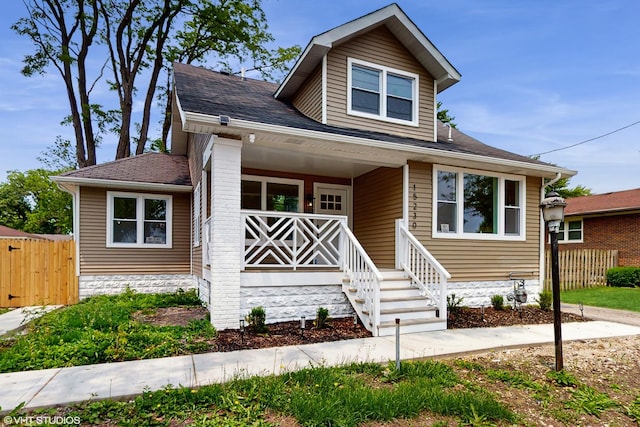 15230 State St, South Holland, IL 60473 - bungalow-style house with covered porch and roof with shingles