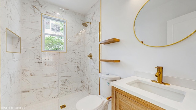 15230 State St, South Holland, IL 60473 - bathroom featuring vanity and a marble finish shower