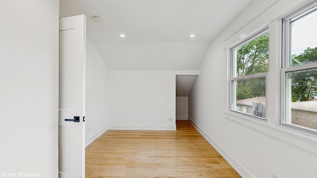 15230 State St, South Holland, IL 60473 - bonus room with vaulted ceiling, light wood-style flooring, and recessed lighting