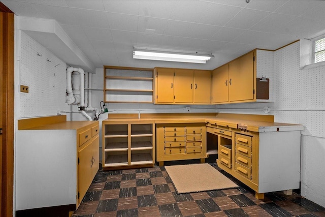 109 N Home Ave, Park Ridge, IL 60068 - kitchen featuring dark floors, open shelves, and light countertops