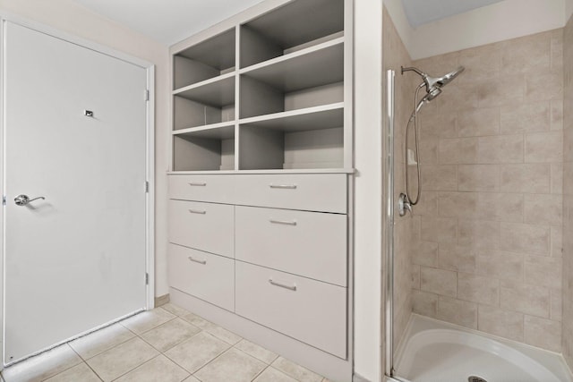 1515 S Prairie Ave Unit 715, Chicago, IL 60605 - bathroom featuring a shower stall and tile patterned flooring