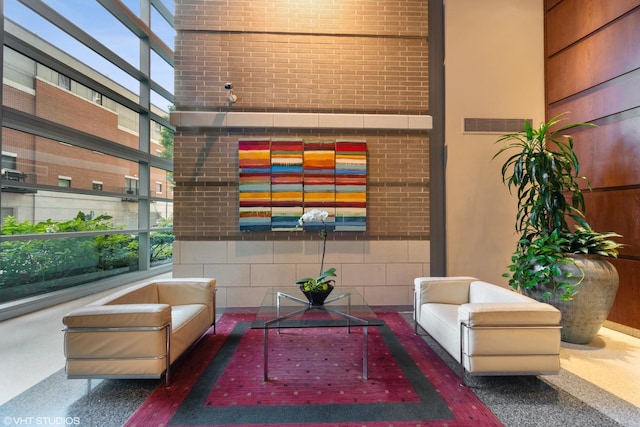 1515 S Prairie Ave Unit 715, Chicago, IL 60605 - lobby featuring brick wall