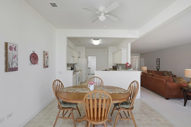 11768 Chatfield Xing, Huntley, IL 60142 - dining space featuring ceiling fan and light floors