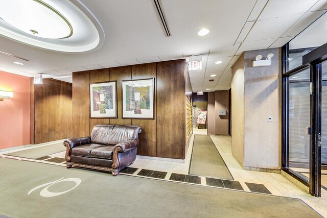 6700 S S Shore Dr Unit 17B, Chicago, IL 60649 - community lobby featuring recessed lighting and wood walls