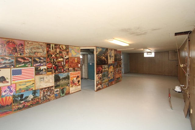 1001 Wilcox St, Joliet, IL 60435 - finished below grade area featuring wood walls