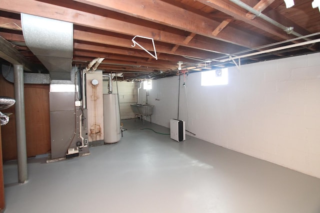 1001 Wilcox St, Joliet, IL 60435 - below grade area with gas water heater and heating unit