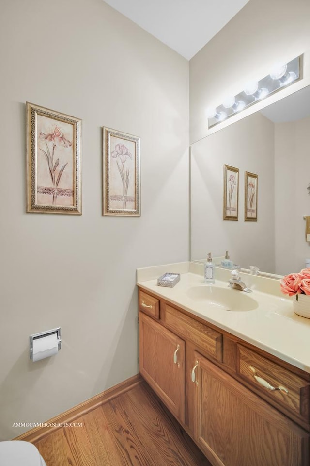 400 Adare Dr, Cary, IL 60013 - bathroom with vanity and wood finished floors