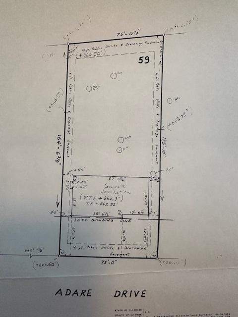 400 Adare Dr, Cary, IL 60013 - survey map / technical document