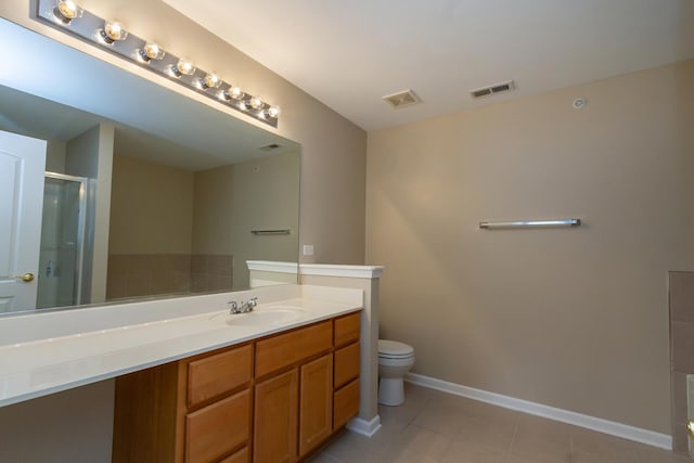 2746 Acorn Ct Unit 2746, West Dundee, IL 60118 - bathroom featuring vanity, a shower stall, and tile patterned floors