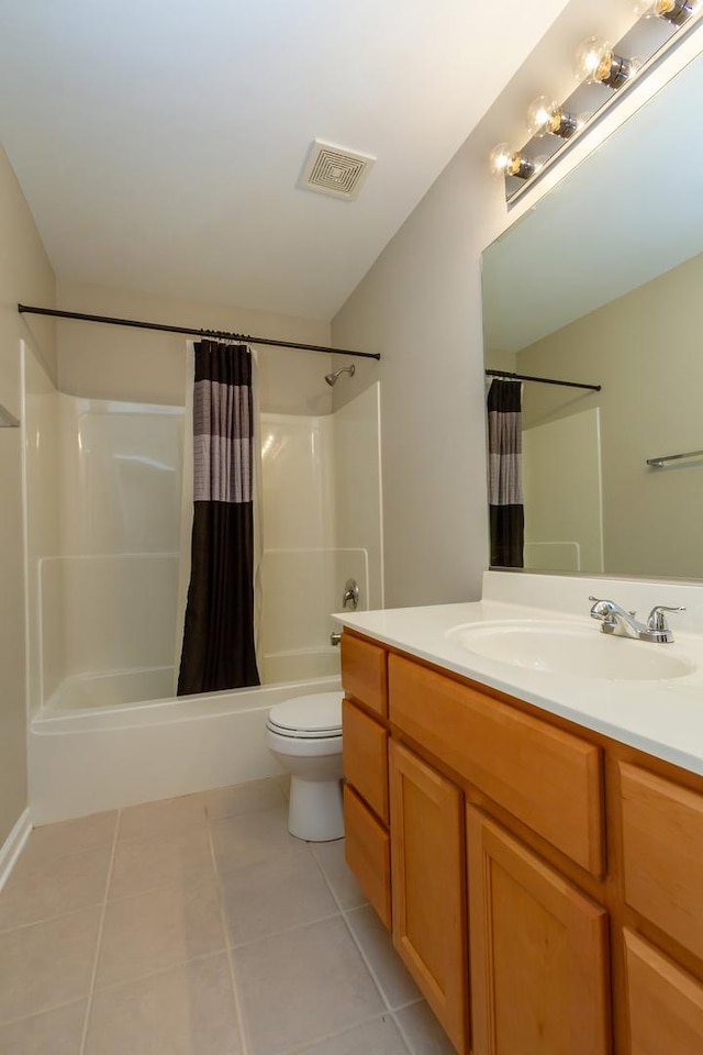 2746 Acorn Ct Unit 2746, West Dundee, IL 60118 - full bathroom featuring vanity, shower / tub combo, and tile patterned flooring