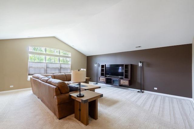 2746 Acorn Ct Unit 2746, West Dundee, IL 60118 - living area with vaulted ceiling and light carpet