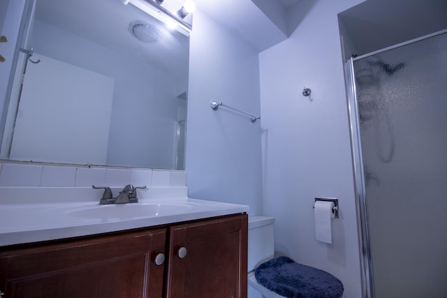 9135 Hollyberry Ave, Des Plaines, IL 60016 - bathroom featuring vanity and an enclosed shower