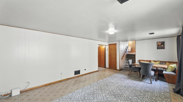 139 Hyde Park Ave, Bellwood, IL 60104 - living room featuring stairway