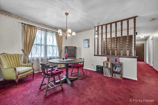 442 Kings Way, Mundelein, IL 60060 - dining room with a chandelier and carpet flooring
