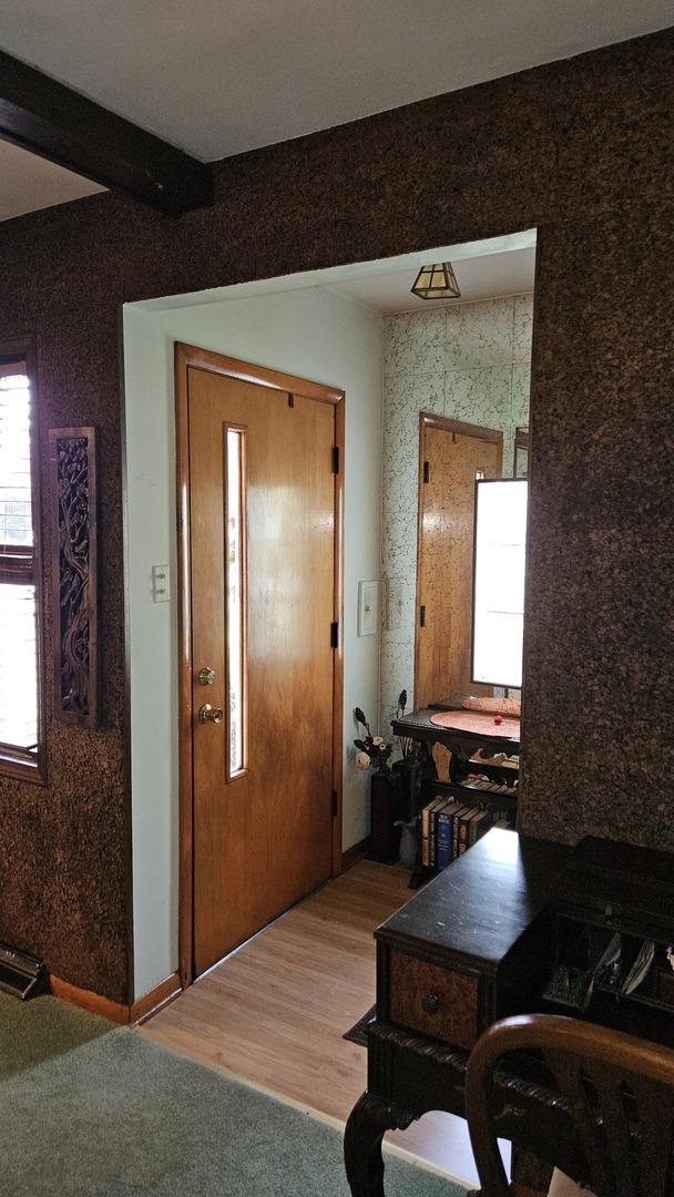 14357 Kenton Ave, Midlothian, IL 60445 - entrance foyer featuring beam ceiling and wood finished floors