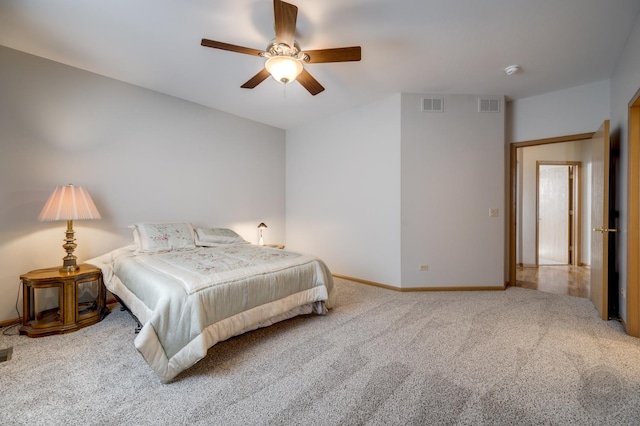 1478 W Flint Ln, Romeoville, IL 60446 - carpeted bedroom featuring baseboards and a ceiling fan