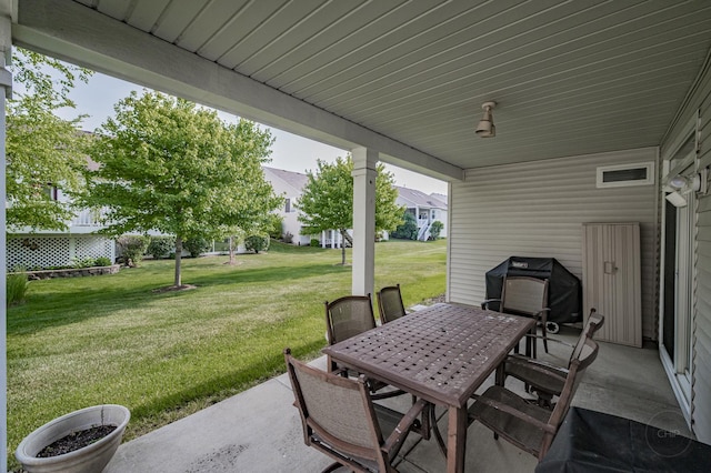1478 W Flint Ln, Romeoville, IL 60446 - view of patio featuring outdoor dining space and a grill