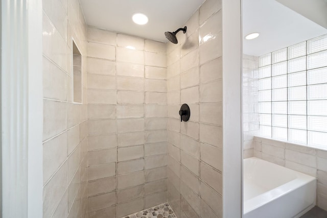 9210 S Mozart Ave, Evergreen Park, IL 60805 - full bathroom featuring tiled shower and a garden tub