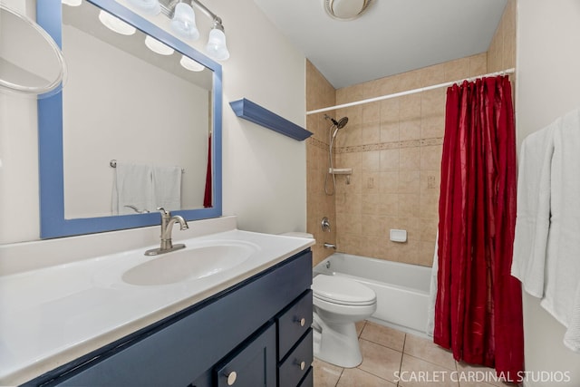 1006 Britta Ln, Geneva, IL 60134 - bathroom featuring tile patterned flooring, vanity, and shower / bathtub combination with curtain