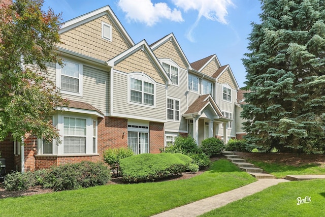 1272 Georgetown Way, Vernon Hills, IL 60061 - view of front of house with brick siding and a front lawn